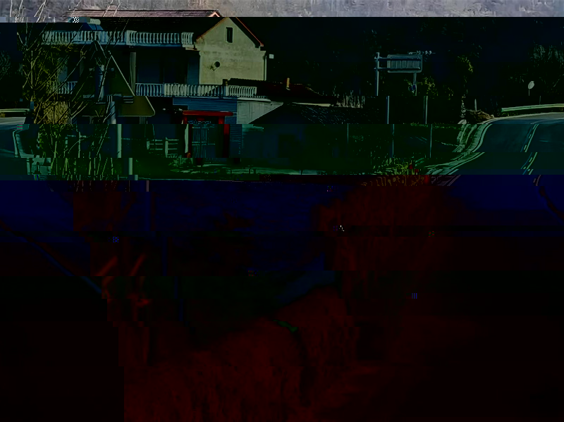 毛家河村的新居和瀝青路